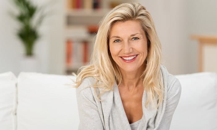 Woman smiling