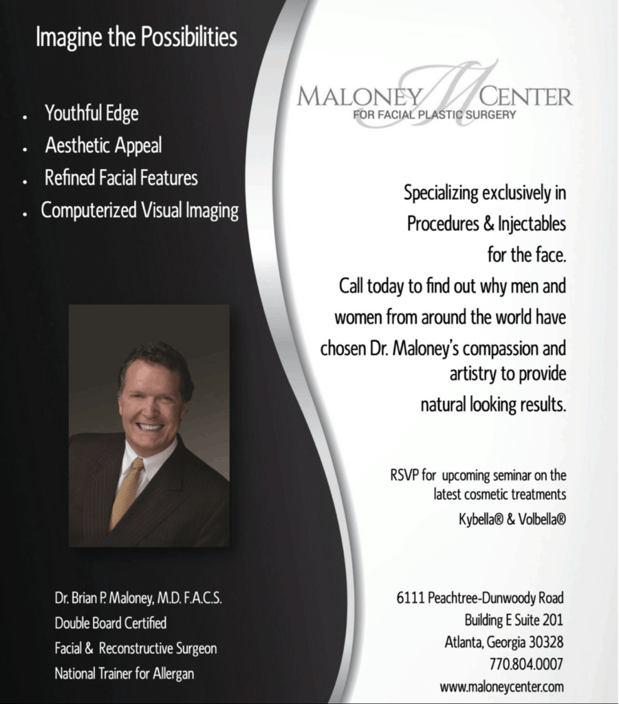 Dr. Maloney is Featured in the October 2016 Issue of Atlantan Magazine