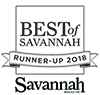 Best of Savannah Runner Up 2018 award