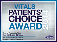 Vitals Patients Choice 2014 award