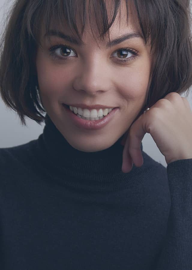 Woman with vibrant smile