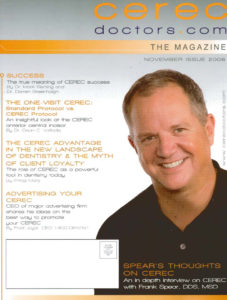 Dr. Dean's Article: "The One-Visit Cerec: Standard Protocol vs. Cerec Protocol" Published in the First Issue of Cerec Doctors.com the Magazine.