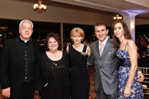 Fr. Leonard, Ms. Cos (Prencipal), Rose Ann Miglietta (OLMC Parents' Guild), Dr. Dean, Helen