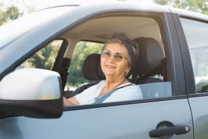 Older woman may start having trouble driving if her cataracts are not treated with surgery