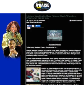 Lifetime New Reality Show “Atlanta Plastic” Premiers Friday, July 31st 10 p.m, : PRAISE98FM.com